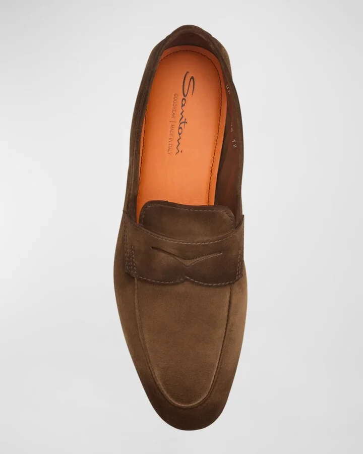 Men's Carlos Suede Penny Loafers - Image 3