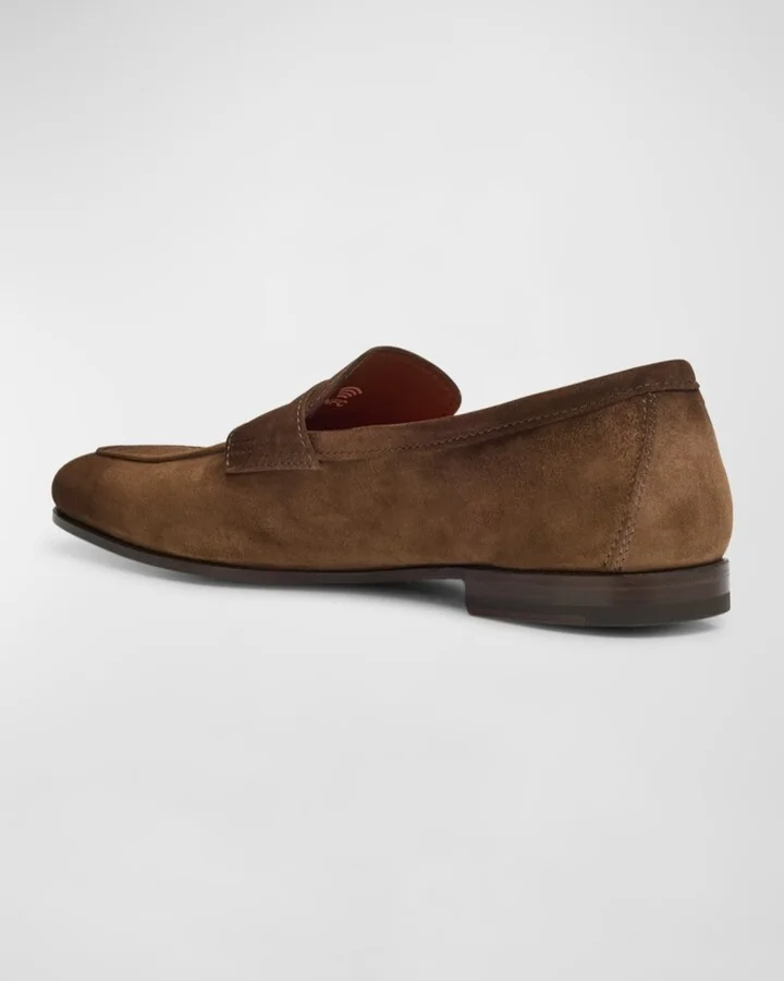 Men's Carlos Suede Penny Loafers - Image 4