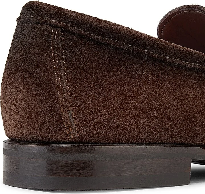 Men's Carlos Suede Penny Loafers - Dark Brown - Size 8 - Image 3