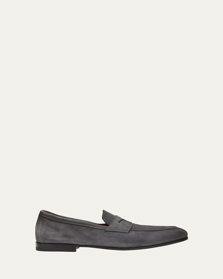 Men's Carlos Suede Penny Loafers