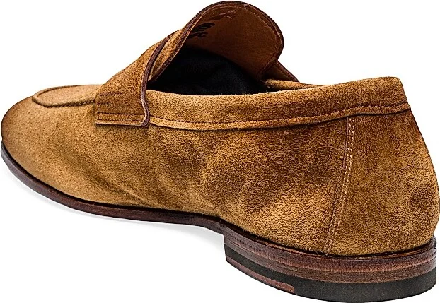 Men's Carlos Suede Penny Loafers - Light Brown - Size 7 - Image 4