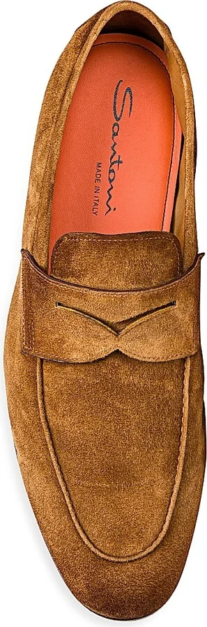Men's Carlos Suede Penny Loafers - Light Brown - Size 7 - Image 6