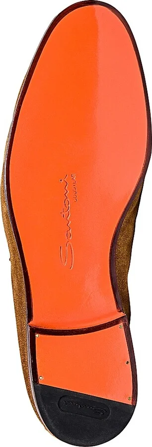 Men's Carlos Suede Penny Loafers - Light Brown - Size 7 - Image 7