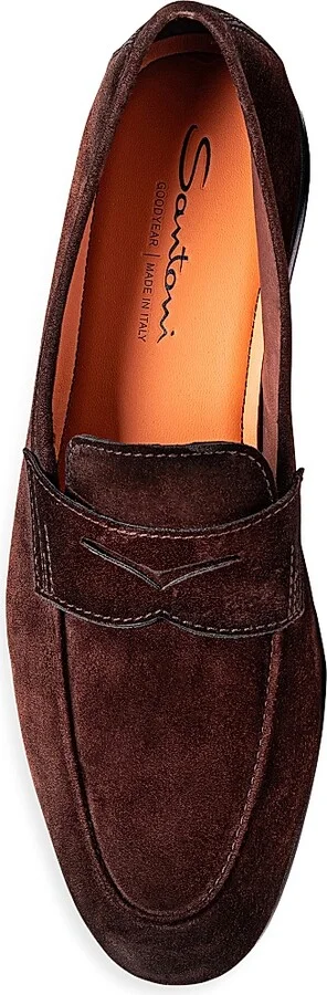 Men's Carlos Suede Penny Loafers - Light Brown - Size 7 - Image 10