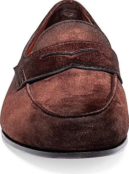 Men's Carlos Suede Penny Loafers - Light Brown - Size 7 - Image 11
