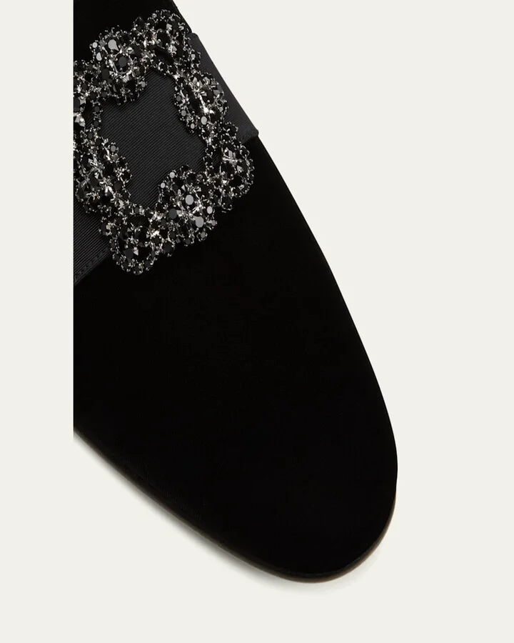 Men's Carlton Square Crystal Buckle Velvet Loafers - Image 2