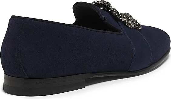 Men's Carlton Suede Loafers - Navy - Size 8 - Image 3