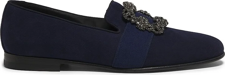 Men's Carlton Suede Loafers - Navy - Size 8