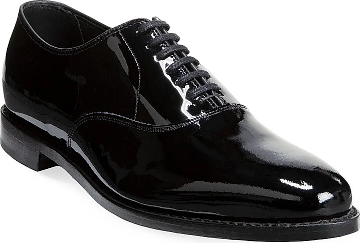 Men's Carlyle Leather Oxfords - Black Patent - Size 14 - Image 2