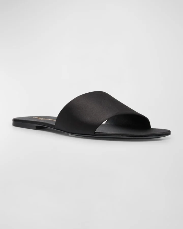 Men's Carlyle Slide Sandals in Satin Crepe - Image 3