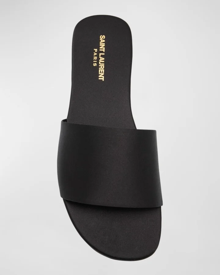 Men's Carlyle Slide Sandals in Satin Crepe - Image 8