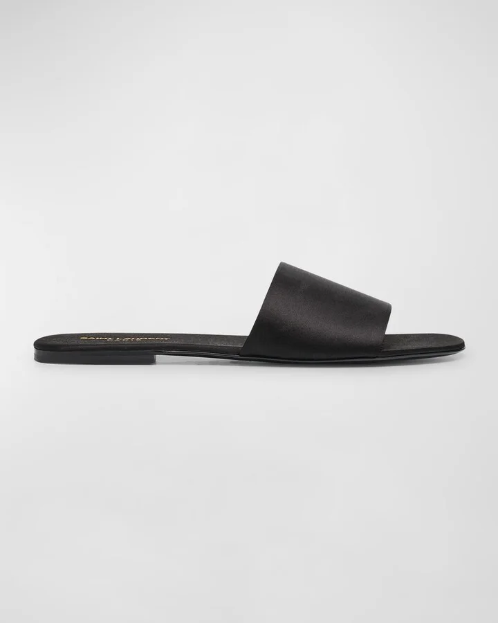Men's Carlyle Slide Sandals in Satin Crepe