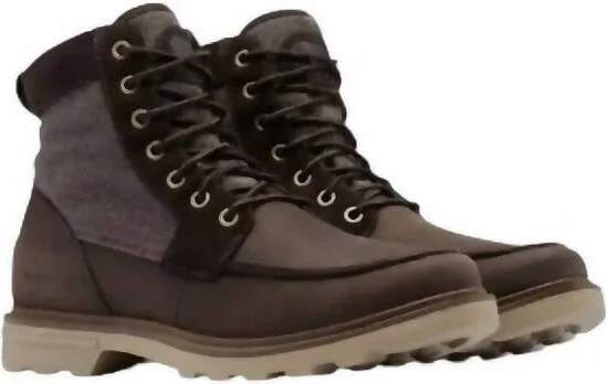 Men's Carson Moc Waterproof Fashion Boots In Blackened Brown, Khaki Ii