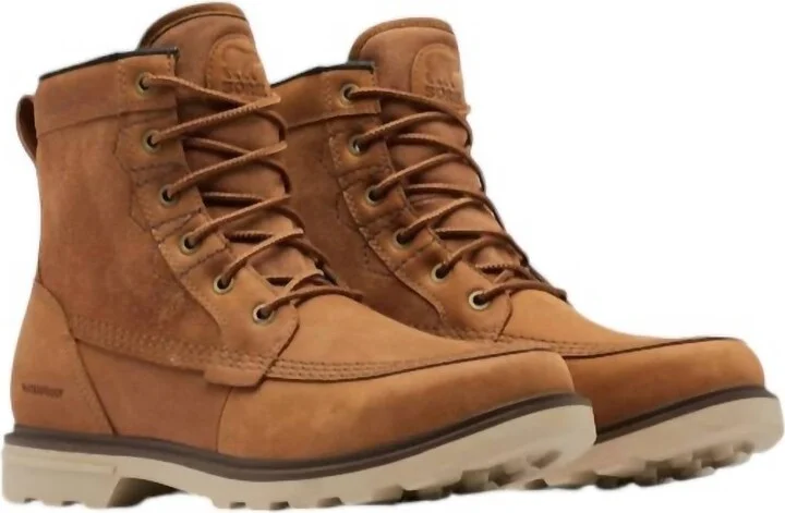 Men's Carson Storm Waterproof Fashion Boots In Camel Brown, Oatmeal