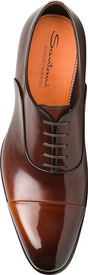 Men's Carter Cap-Toe Leather Oxfords - Orange - Size 9 - Image 3
