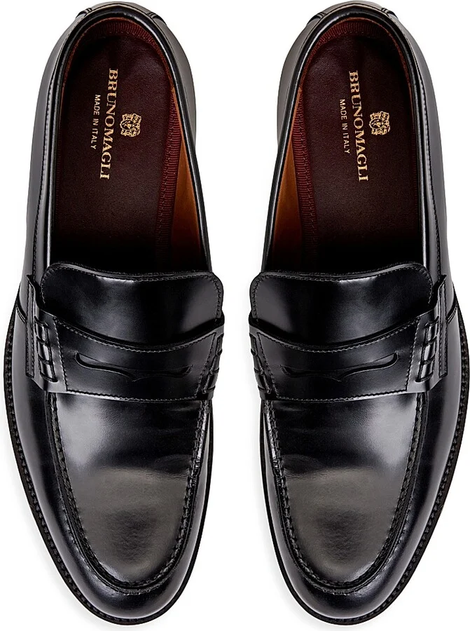 Men's Carter Leather Penny Loafers - Black - Size 10 - Image 4