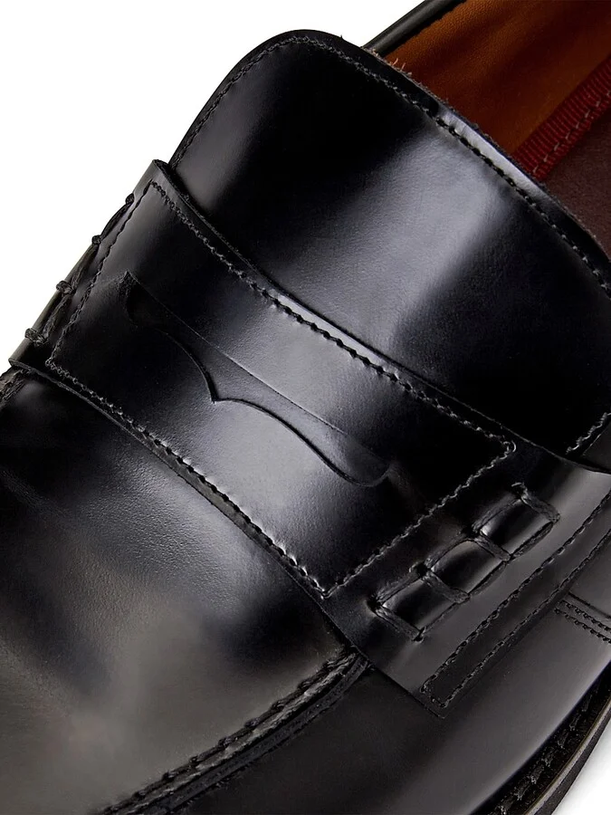 Men's Carter Leather Penny Loafers - Black - Size 10 - Image 6