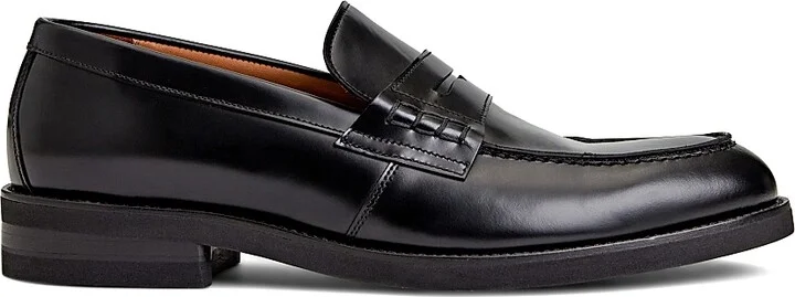 Men's Carter Leather Penny Loafers - Black - Size 10