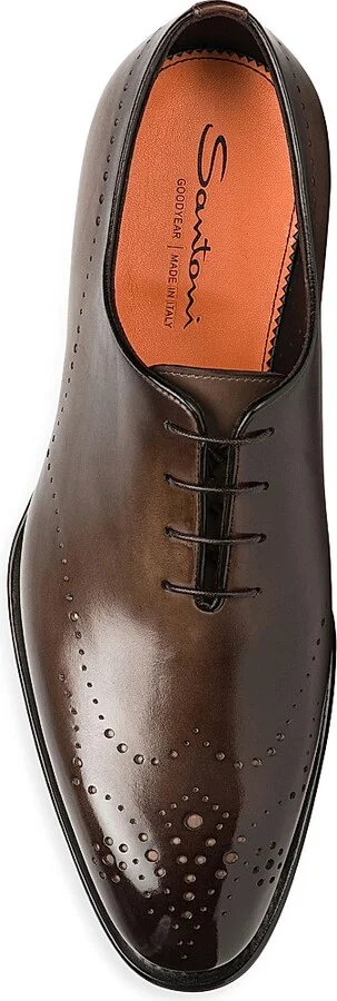 Men's Carter Wholecut Oxfords - Dark Brown - Size 7.5 - Image 5