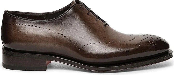 Men's Carter Wholecut Oxfords - Dark Brown - Size 7.5