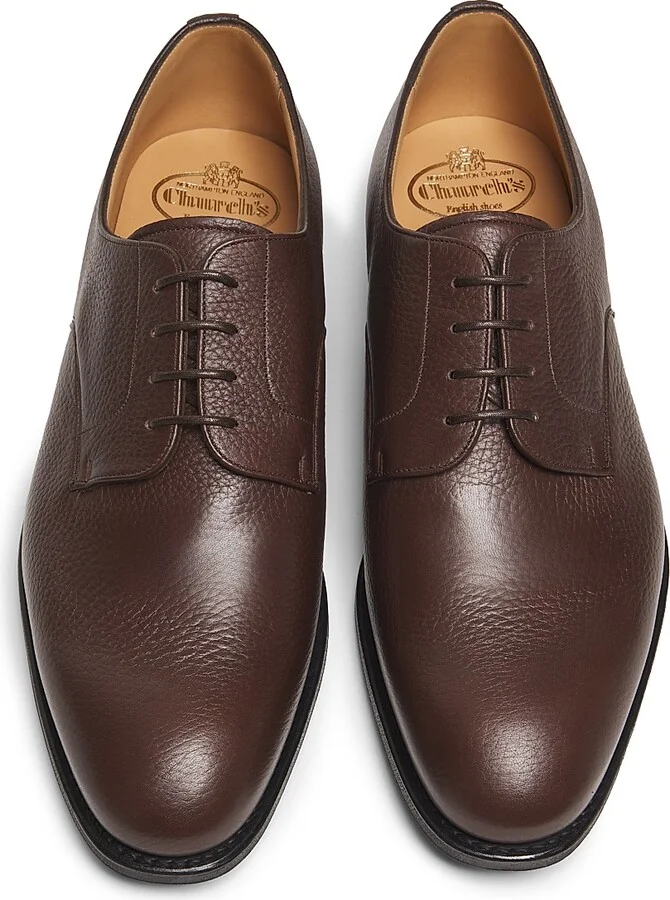 Men's Cartmel Leather Derbys - Brown - Size 10 - Image 4