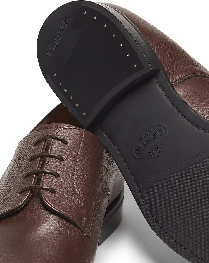 Men's Cartmel Leather Derbys - Brown - Size 10 - Image 5