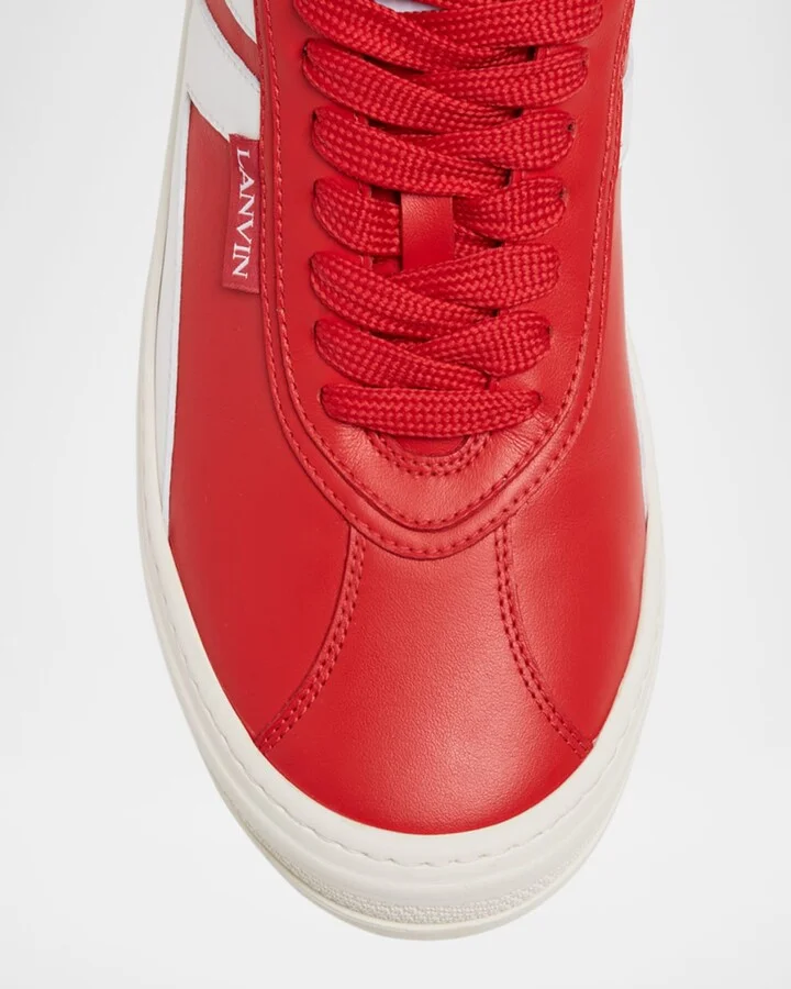 Men's Cash Leather Low-Top Sneakers - Image 4