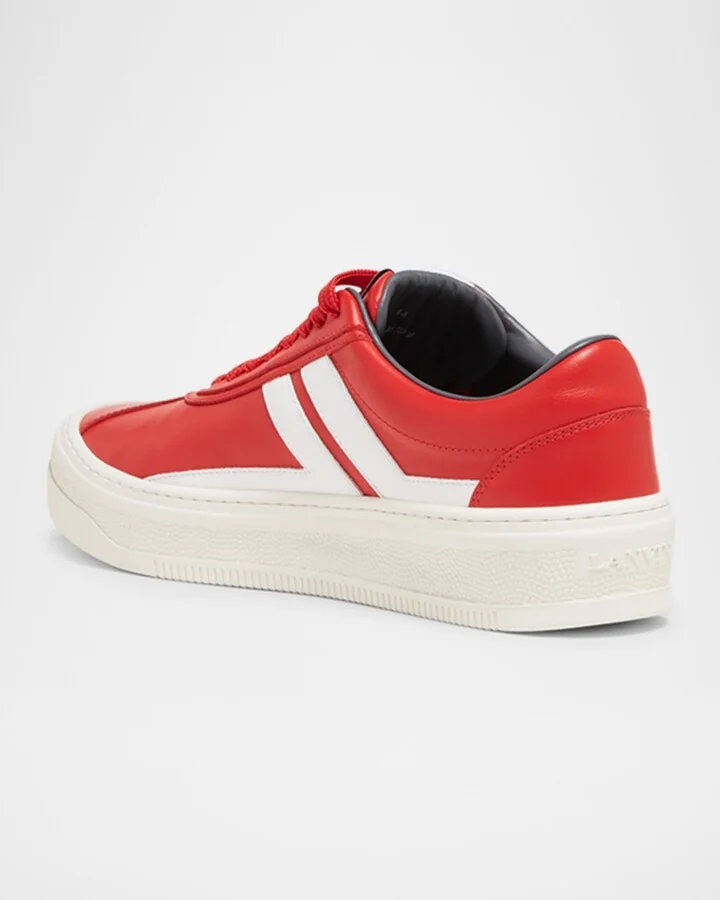Men's Cash Leather Low-Top Sneakers - Image 5