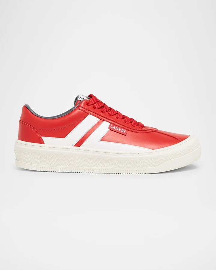 Men's Cash Leather Low-Top Sneakers