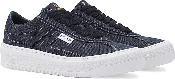 Men's Cash Sneakers in Denim - Black White - Size 6 - Image 2