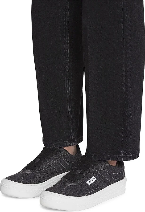 Men's Cash Sneakers in Denim - Black White - Size 6 - Image 6