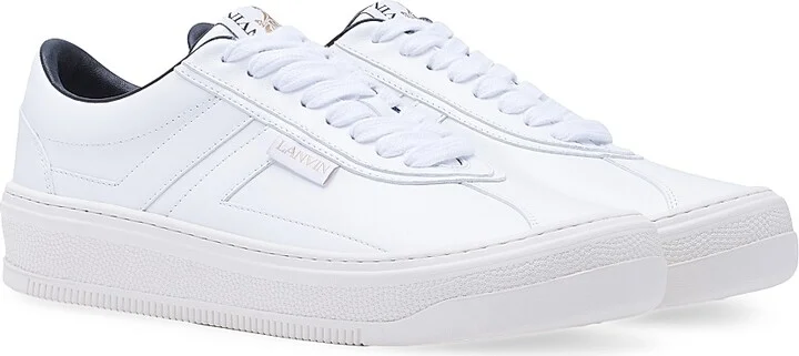 Men's Cash Sneakers in Leather - White - Size 6 - Image 2