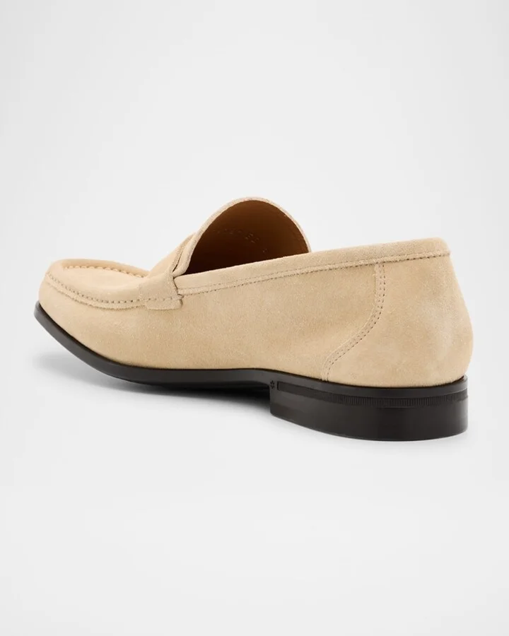 Men's Caspian 2 Suede Gancini-Bit Loafers - Image 5