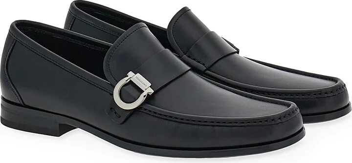 Men's Caspian Leather Loafers - Nero - Size 9 - Image 2