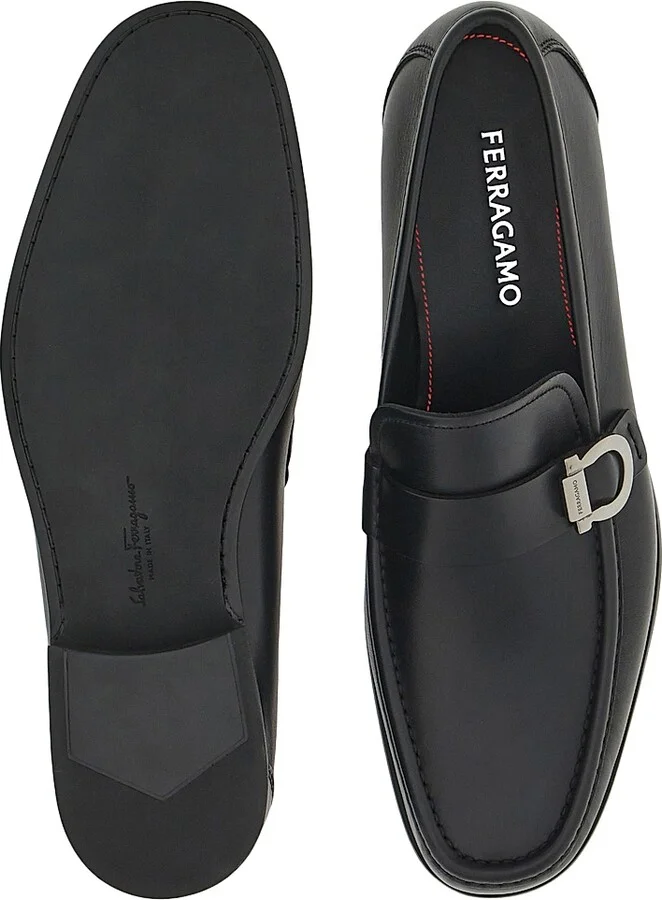 Men's Caspian Leather Loafers - Nero - Size 9 - Image 4