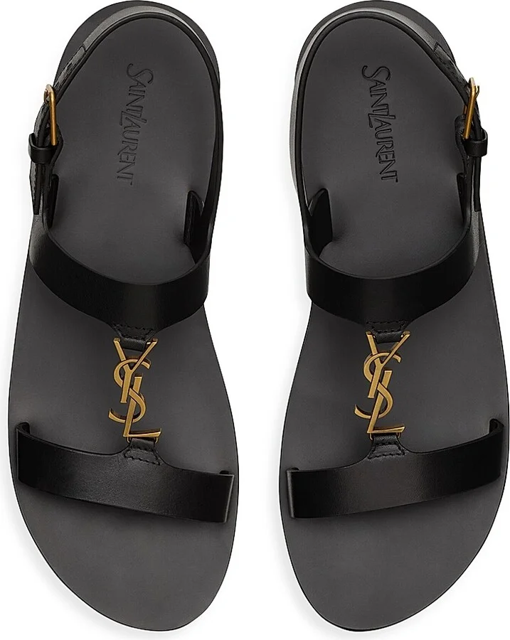 Men's Cassandre Sandals in Smooth Leather - Black - Size 7 - Image 4