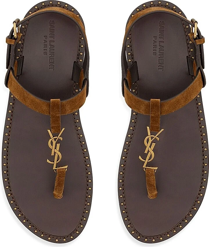 Men's Cassandre Sandals In Suede - Brown - Size 9 - Image 2