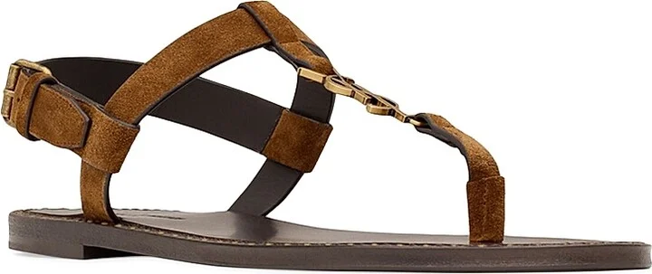 Men's Cassandre Sandals In Suede - Brown - Size 9 - Image 3