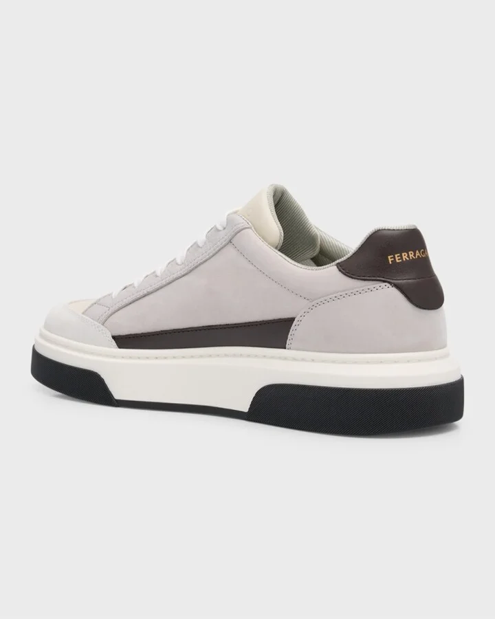 Men's Cassina Gancini Leather Low-Top Sneakers - Image 2