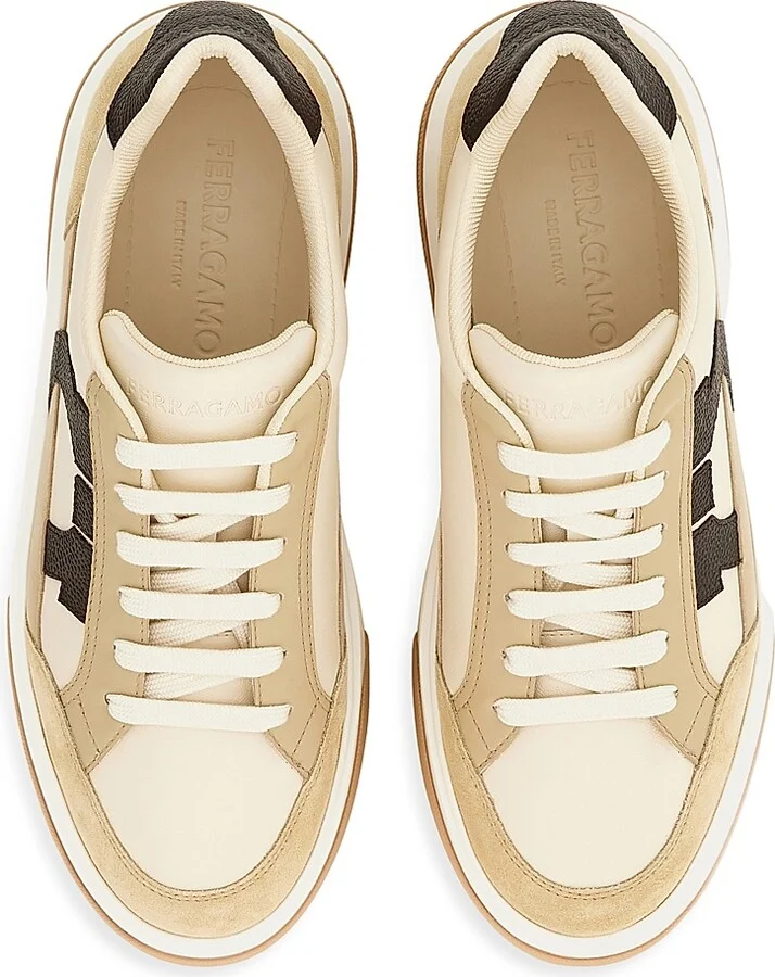 Men's Cassina Gancini Suede Sneakers - Stone Mascarpone - Size 7 - Image 3