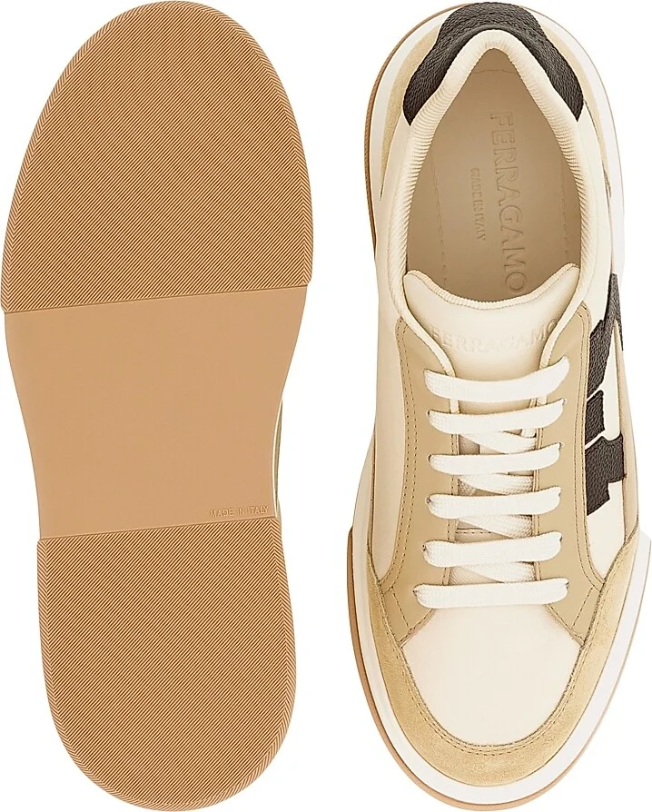 Men's Cassina Gancini Suede Sneakers - Stone Mascarpone - Size 7 - Image 4