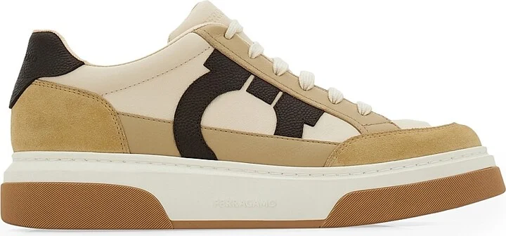 Men's Cassina Gancini Suede Sneakers - Stone Mascarpone - Size 7