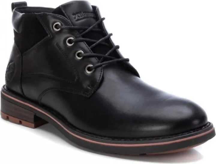 Men's Casual Ankle Boots In Black