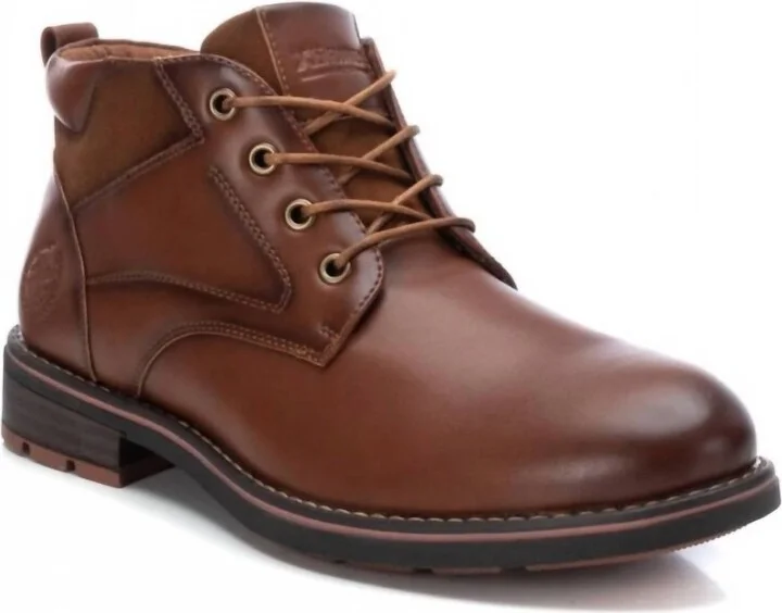 Men's Casual Ankle Boots In Brown