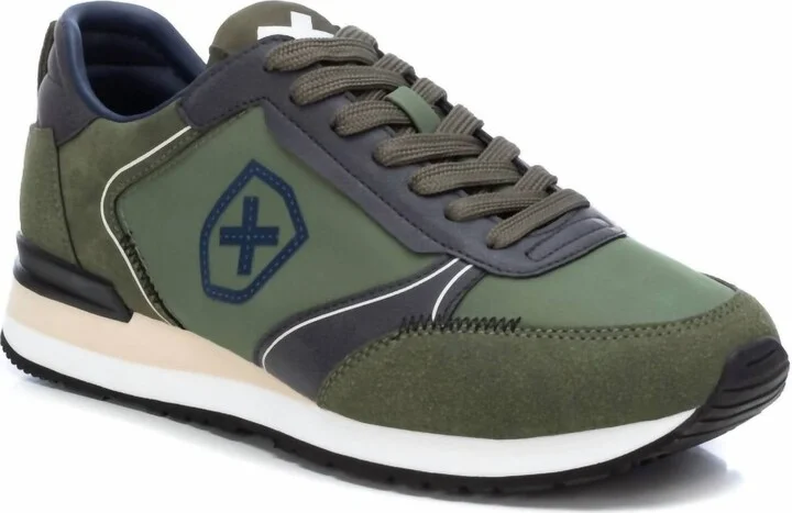 Men's Casual Sneakers In Dark Green