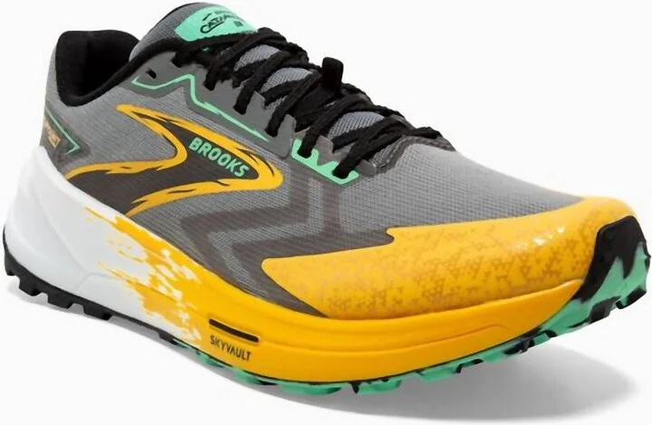 Men's Catamount 3 Speed Trail Running Shoe In 333 - Lemon Chrome/sedona Sage
