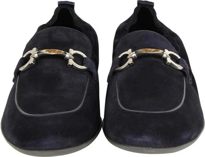 Men's Celso Dark Blue Suede Stretch Horsebit Loafer 0689525 (7.5 EE) - Image 3