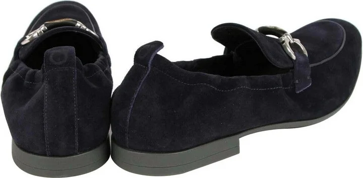 Men's Celso Dark Blue Suede Stretch Horsebit Loafer 0689525 (7.5 EE) - Image 5