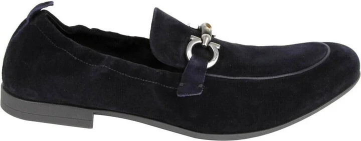 Men's Celso Dark Blue Suede Stretch Horsebit Loafer 0689525 (7.5 EE) - Image 6
