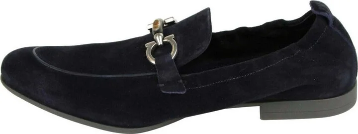 Men's Celso Dark Blue Suede Stretch Horsebit Loafer 0689525 (7.5 EE) - Image 7